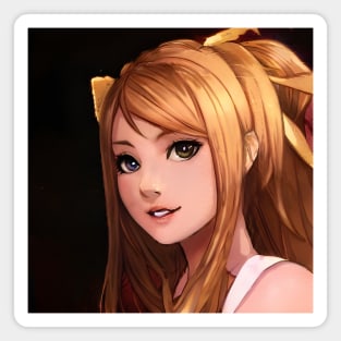 Blonde Hair Anime Girl Magnet